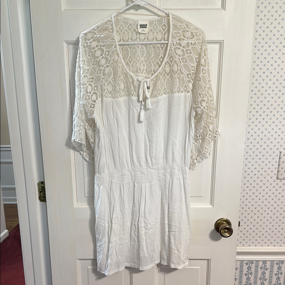 White Lace Swim Coverup